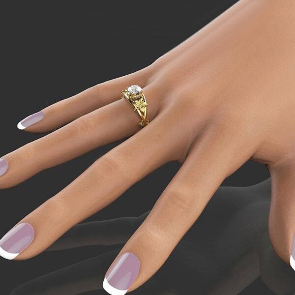 Best-Selling Diamond Flower Ring – Elegant Jewelry for Women - Image 4