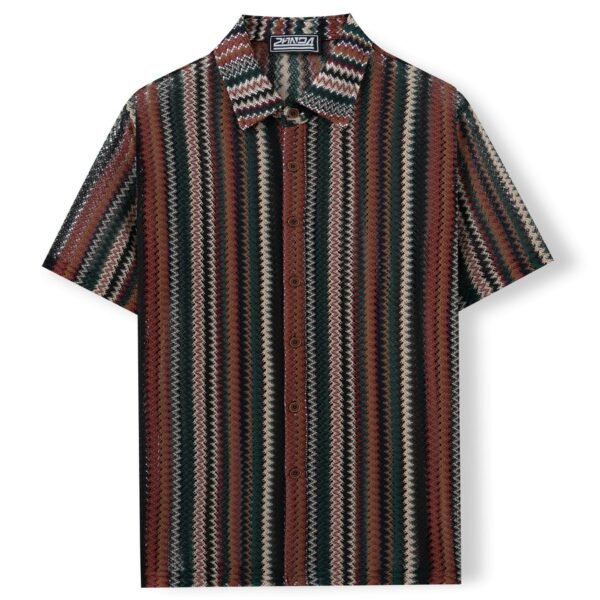 Summer New Men's Ethnic Style Striped Shirt - Image 7