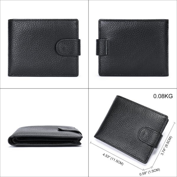 Leather Wallet Men's First Layer Cowhide Coin Purse - Image 3