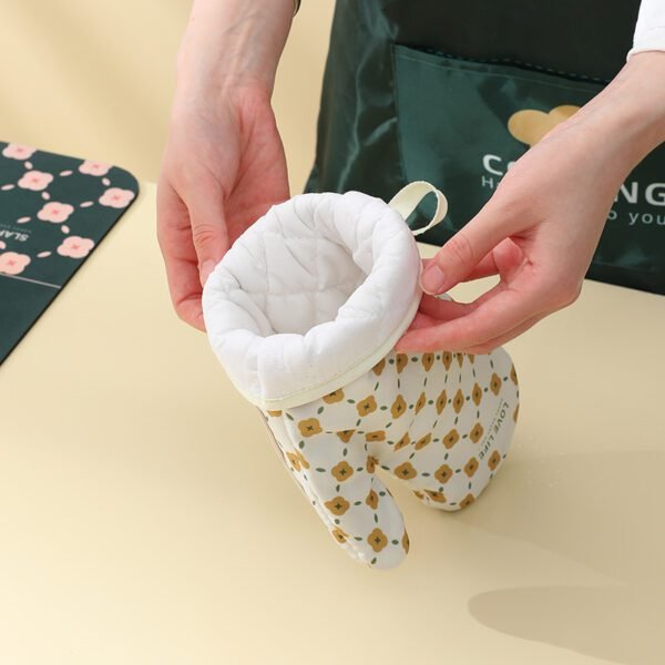Heat-Resistant Cotton Oven Mitts – Anti-Scalding Gloves - Image 2