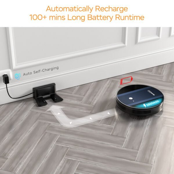Geek Smart Robot Vacuum Cleaner G6 Plus, Ultra-Thin, 1800Pa Strong Suction, Automatic Self-Charging, Wi-Fi Connectivity, App Control, Custom Cleaning, Great For Hard Floors To Carpets.Ban On Amazon - Image 10