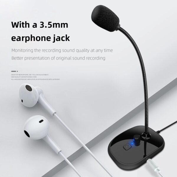 USB Gooseneck Microphone Clear Sound & Flexible Design - Image 7