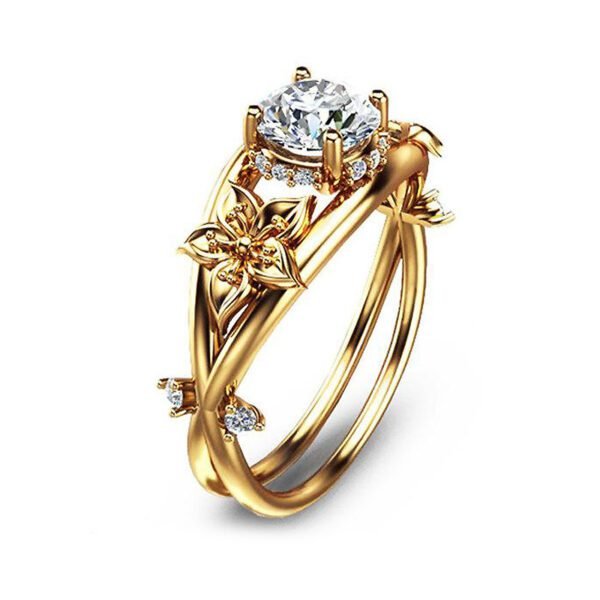 Best-Selling Diamond Flower Ring – Elegant Jewelry for Women - Image 5