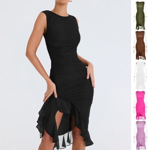 Slim Sleeveless Party Dress Chic Summer Club Fashion - Image 3