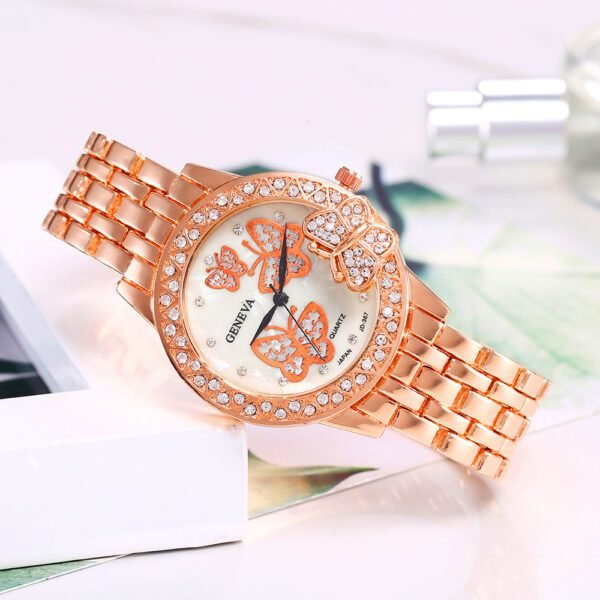 Diamond Butterfly Alloy Watch – Elegant, Feminine & Sparkling with Style - Image 5