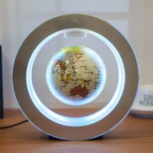 Magnetic Levitating Globe with LED Light – Floating World Map for Desk, Office & Gifts