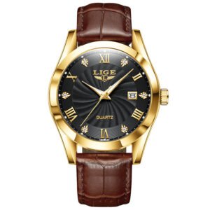 Simple Waterproof Watch for Middle-Aged and Elderly Men – Classic Design, Easy to Read, Built to Last