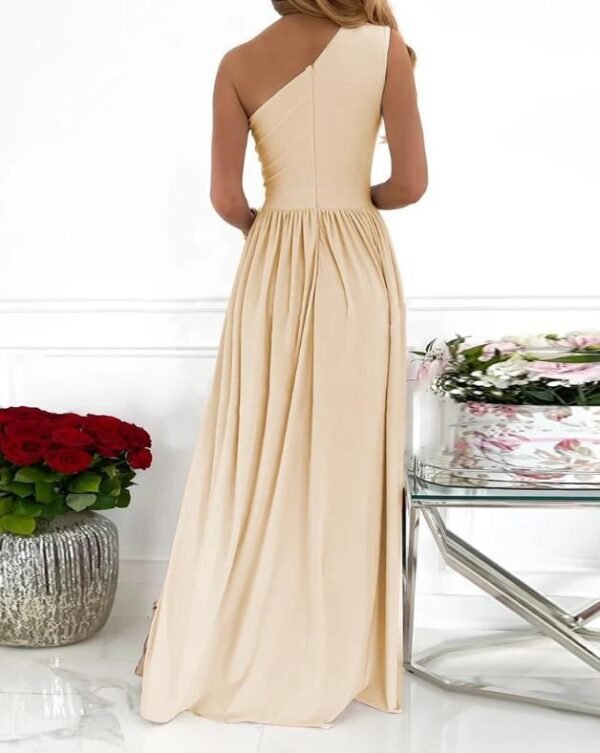 One-Shoulder Cutout Maxi Dress – Elegant Cocktail Fashion - Image 3