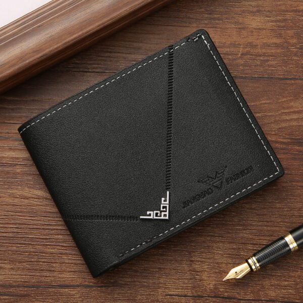 Men's Stylish Short Wallet Multi Card Slots & Lychee Pattern - Image 6