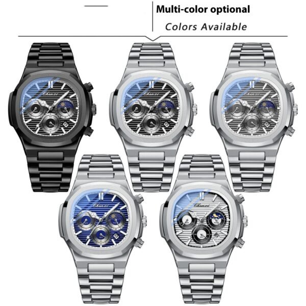 Multifunctional True Three Eyes Six-Pin Men’s Watch – Precision Engineering Meets Bold Style - Image 7