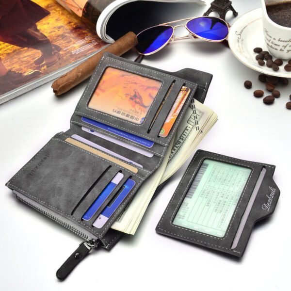 New men's short multifunctional Wallet Card Wallet Vintage multi personality card bag purse spot - Image 5