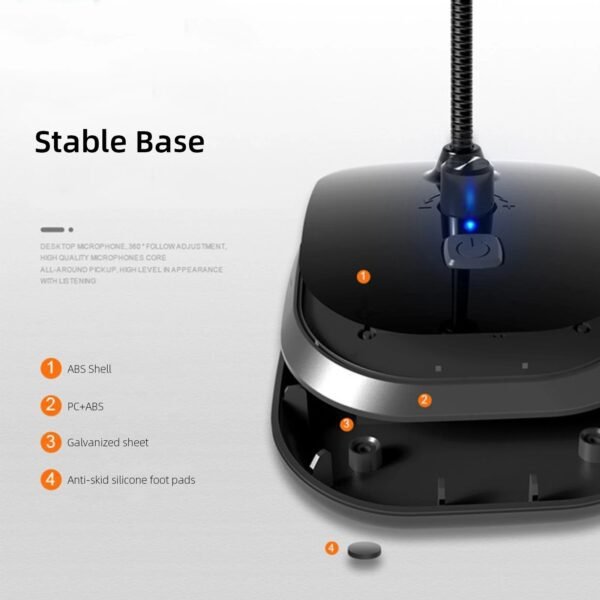 USB Gooseneck Microphone Clear Sound & Flexible Design - Image 6