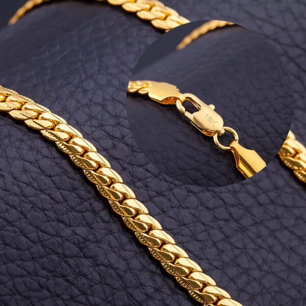 5MM 18K Gold Full-Side Necklace - Image 3