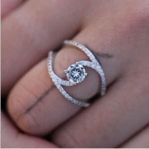 Curved Engagement Ring