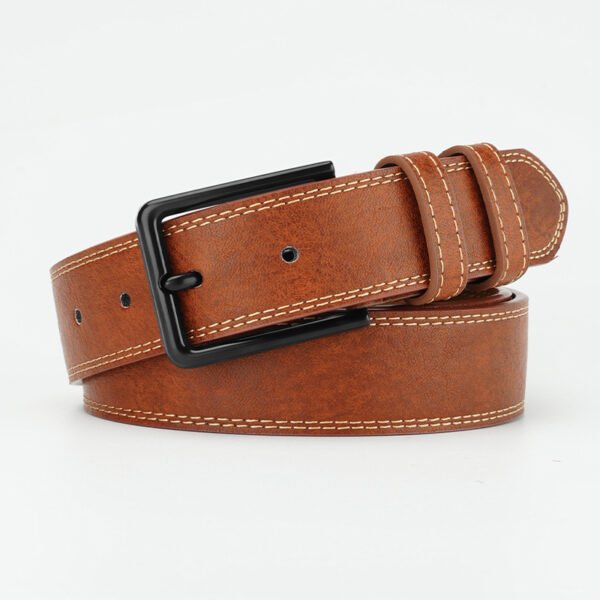 Retro Style Men's Leather Belt Belt New - Image 4