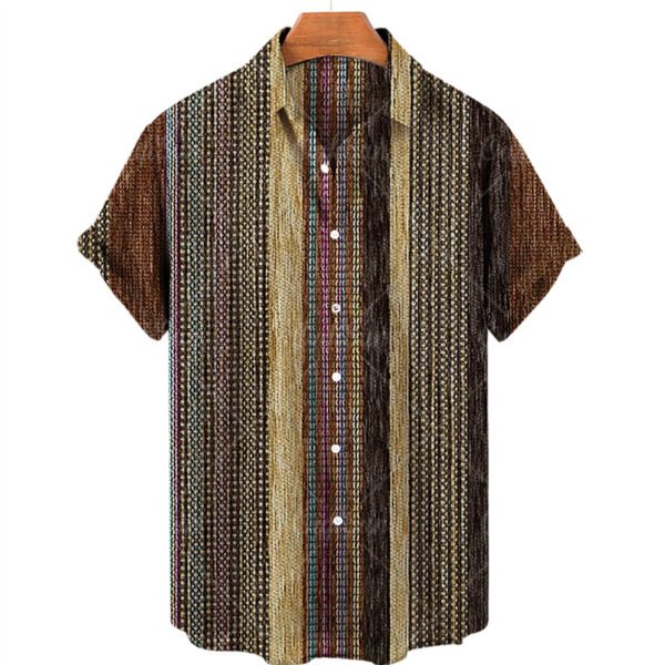 Stay Cool & Classic with the Men’s V-Neck Vintage Summer Shirt – Comfortable, Stylish. - Image 5