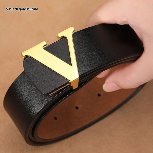Retro Genuine Leather V-Buckle Belt – Factory Direct Sales - Image 6