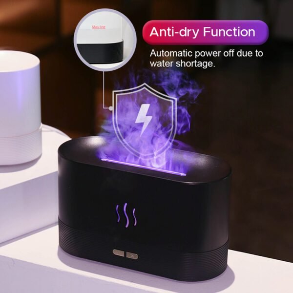 Ultrasonic Flame Aroma Diffuser USB-Powered with LED Colors - Image 10