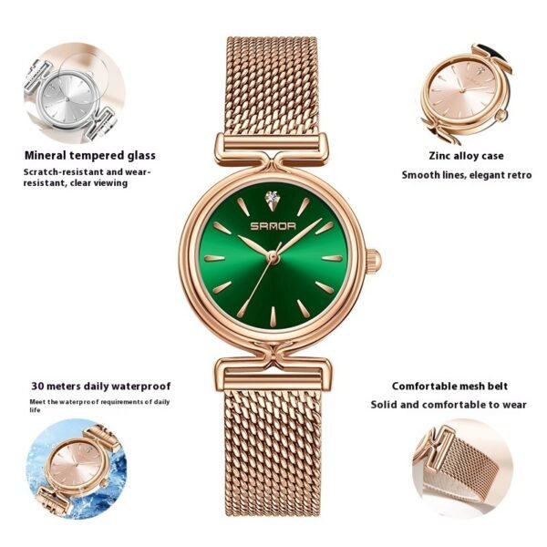 Women’s Retro Mesh Strap Watch – Stylish Outdoor All-Matching Timepiece - Image 8