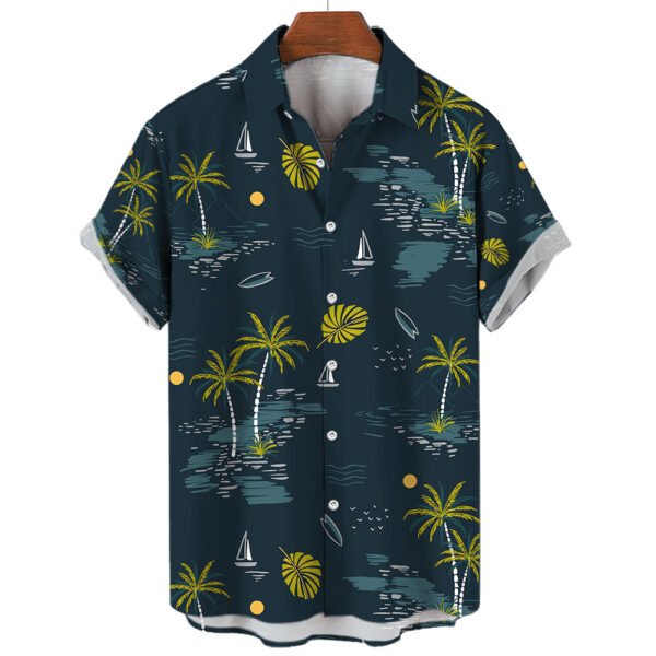 Stay Cool & Classic with the Men’s V-Neck Vintage Summer Shirt – Comfortable, Stylish. - Image 7