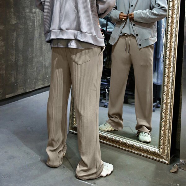 Step Up Your Street Style Game with GenZ Men’s Loose High Waist Wide Leg Pants – Comfort Meets Cool! - Image 9