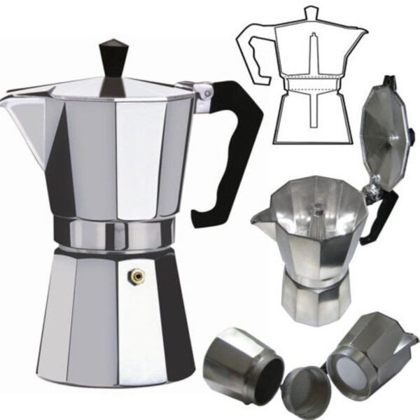 Elegant Ten Anise Octagonal Coffee Pot & Matching Cup Set – Vintage-Inspired Design for Espresso - Image 4