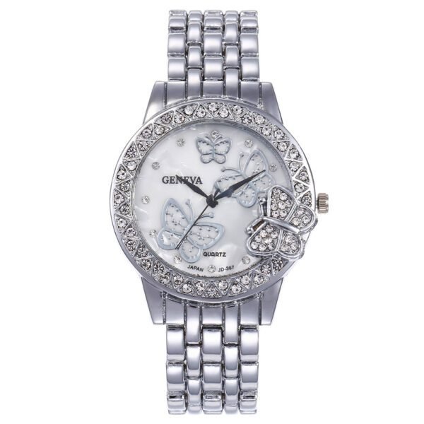 Diamond Butterfly Alloy Watch – Elegant, Feminine & Sparkling with Style - Image 3