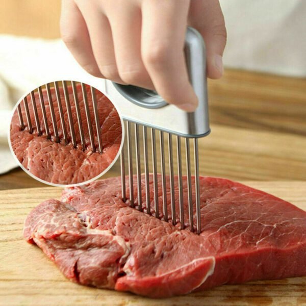 Stainless Steel Onion & Tomato Slicer Easy Grip Kitchen Tool - Image 5