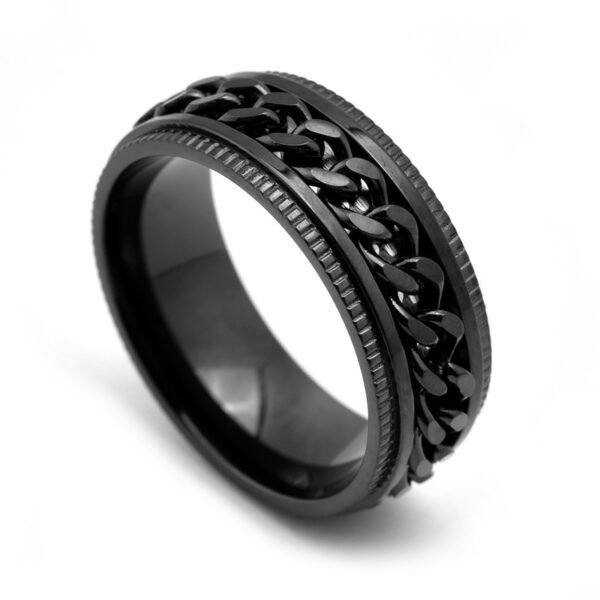 Cool Men's Stainless Steel Spinner Rings Fidget Band Style - Image 6