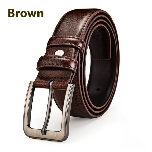 Youth Simplicity All-match Pin Buckle Pant leather Belt - Image 2