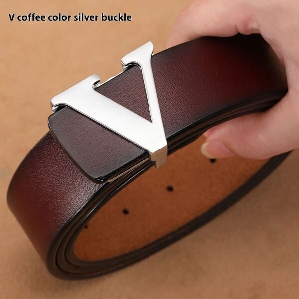 Retro Genuine Leather V-Buckle Belt – Factory Direct Sales - Image 7