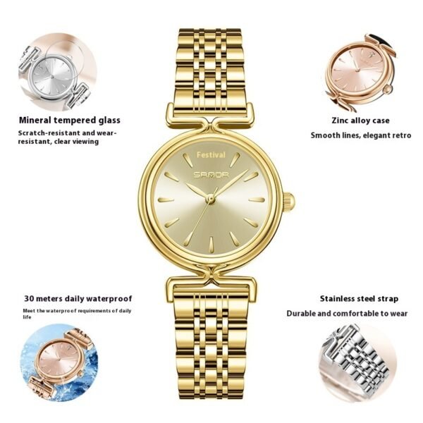 Women’s Retro Mesh Strap Watch – Stylish Outdoor All-Matching Timepiece - Image 4