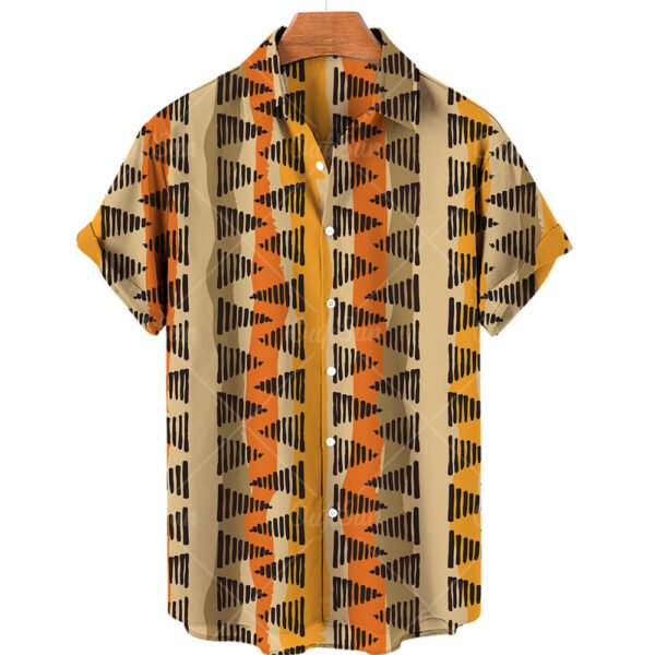 Stay Cool & Classic with the Men’s V-Neck Vintage Summer Shirt – Comfortable, Stylish. - Image 3
