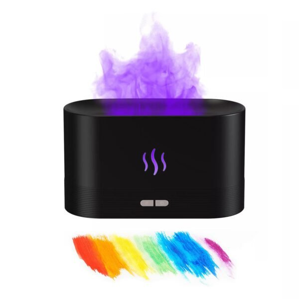 Ultrasonic Flame Aroma Diffuser USB-Powered with LED Colors - Image 9