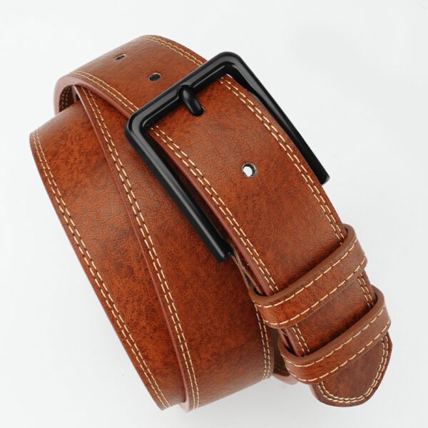 Retro Style Men's Leather Belt Belt New - Image 2