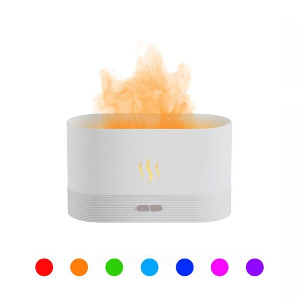Ultrasonic Flame Aroma Diffuser USB-Powered with LED Colors - Image 3