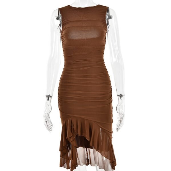 Slim Sleeveless Party Dress Chic Summer Club Fashion - Image 4