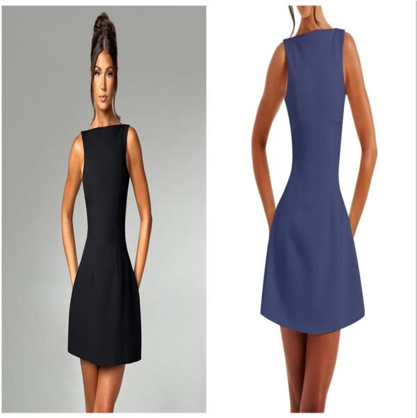 Sexy Backless Sleeveless Dress – Slim Fit Summer Fashion - Image 2