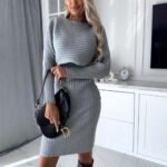 Stylish 2-Piece Women's Stripe Suit Slim Fit for Autumn & Winter
