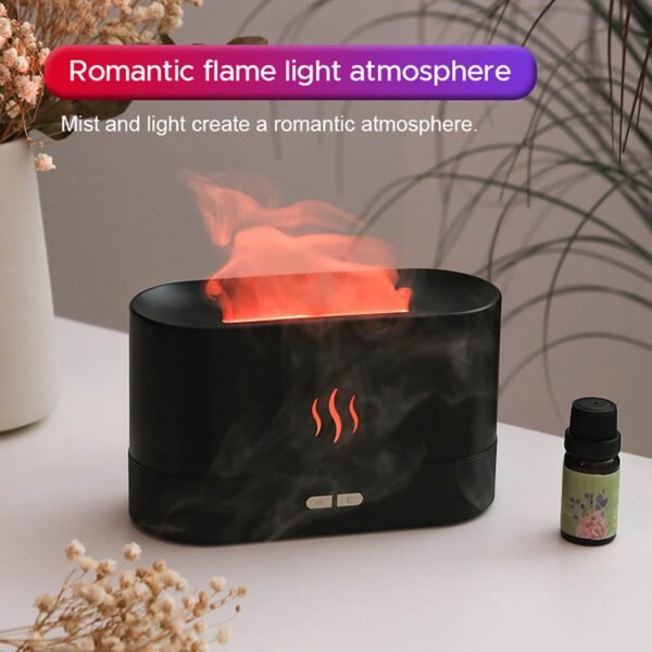 Ultrasonic Flame Aroma Diffuser USB-Powered with LED Colors - Image 5