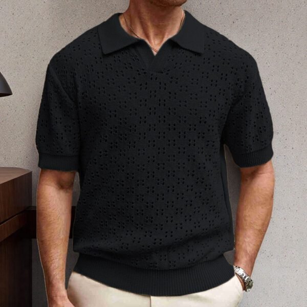 Fashion Dovetail Collar Tencel Men’s Casual Sweater – Sophisticated Comfort for Modern Style - Image 5