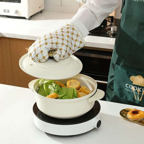 Heat-Resistant Cotton Oven Mitts – Anti-Scalding Gloves - Image 7