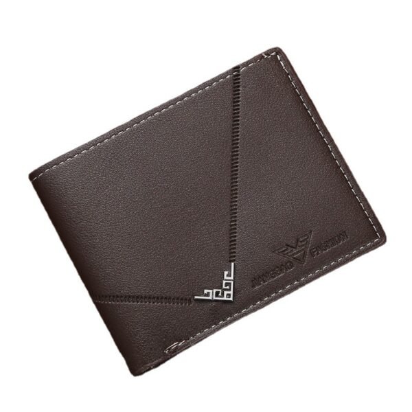 Men's Stylish Short Wallet Multi Card Slots & Lychee Pattern - Image 2