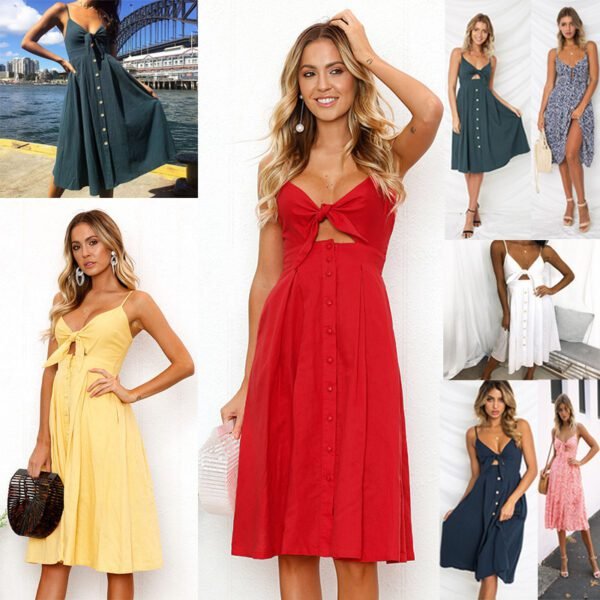 Chic Sleeveless Backless Sheath Dress – Elegant, Stylish & Summer-Ready - Image 3