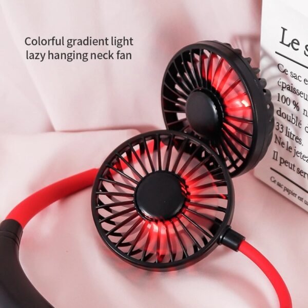 Portable USB Neckband Fan – Cool, Rechargeable & Stylish Air Cooler - Image 3