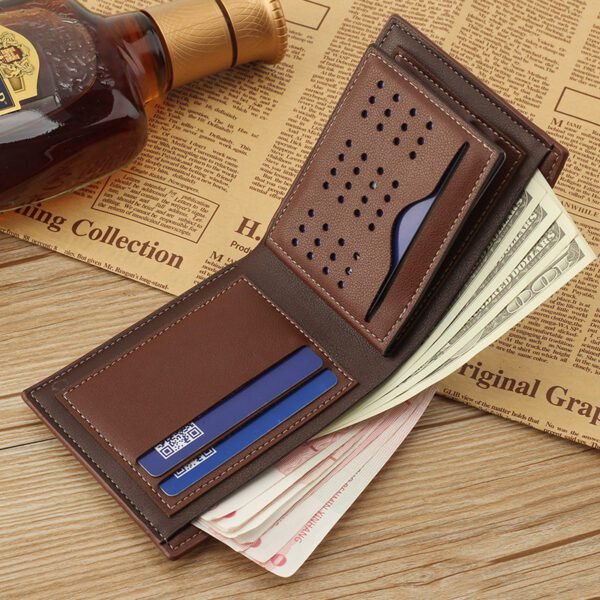 Men's Glossy Short Wallet Sleek & Stylish - Image 5
