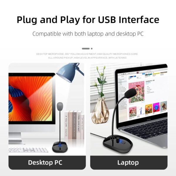 USB Gooseneck Microphone Clear Sound & Flexible Design - Image 5