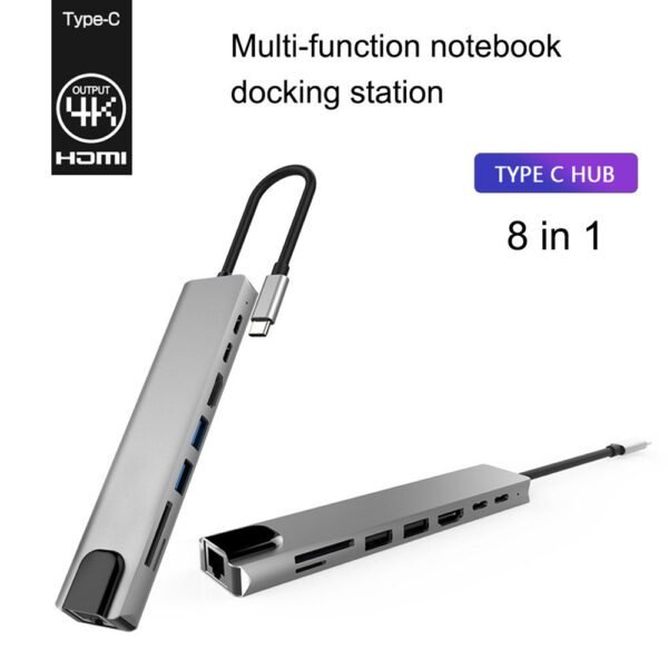 PD 8-in-1 USB Type-C Dock – Fast & Versatile Expansion Hub - Image 4