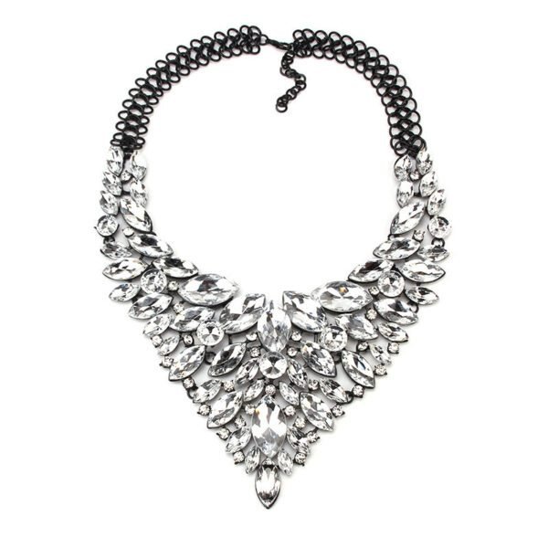 Alloy Rhinestone Necklace Luxury Full Diamond Sweater Chain - Image 5