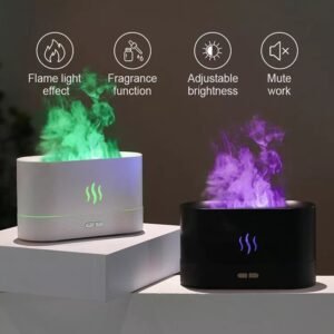 Ultrasonic Flame Aroma Diffuser USB-Powered with LED Colors